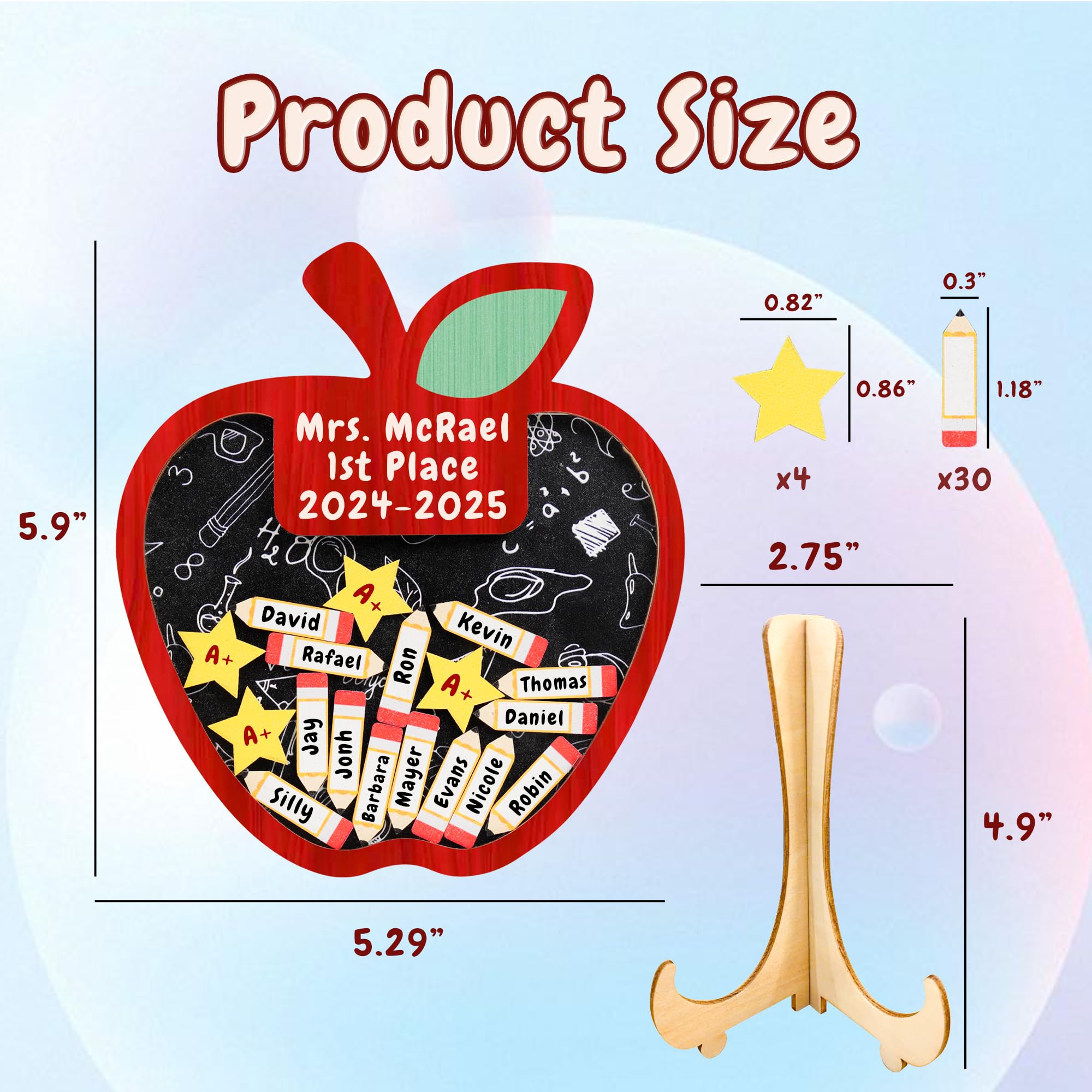 Back to school gift concept with apple magnet