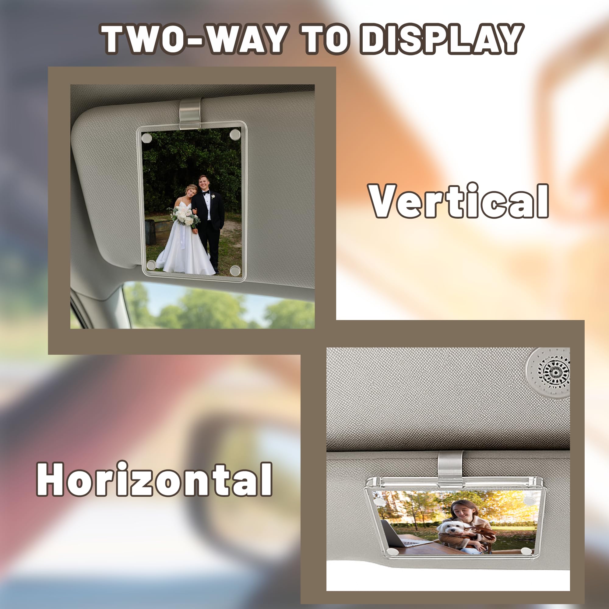 AMAQUANG photo frame mounted on car sun visor