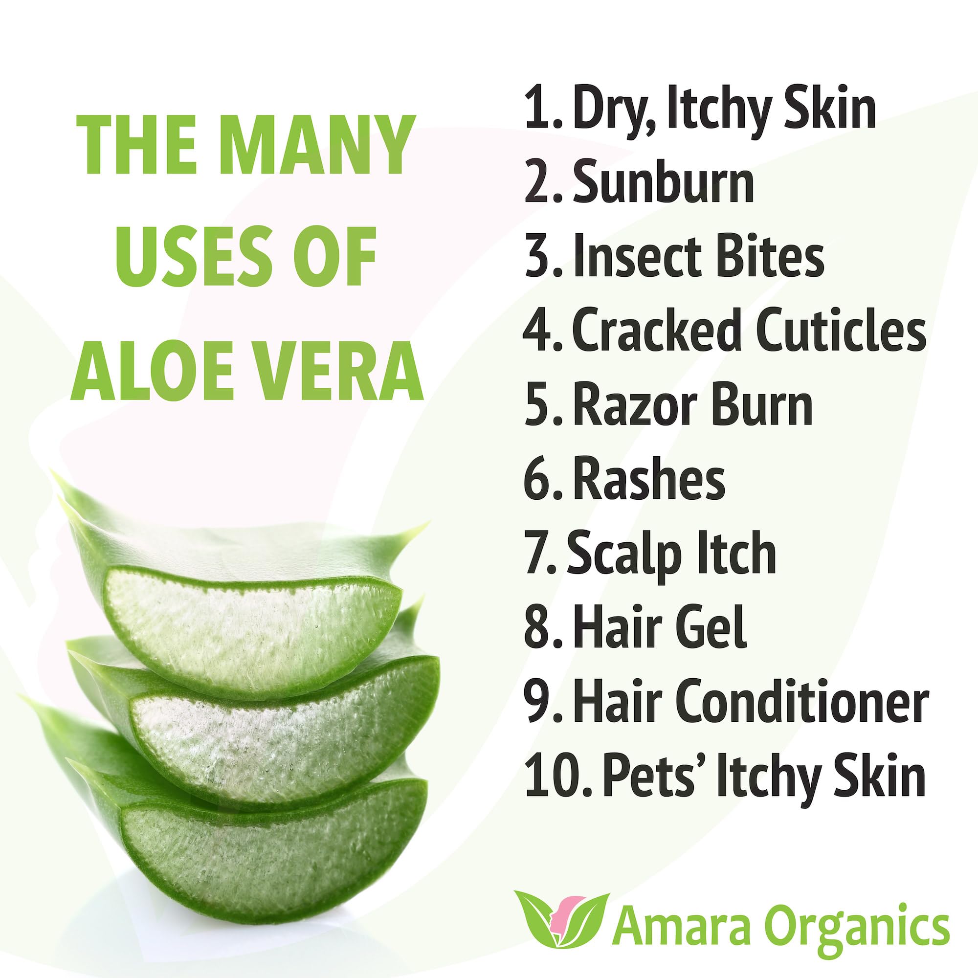 Label on Amara Organic Aloe Vera Gel 12oz bottle