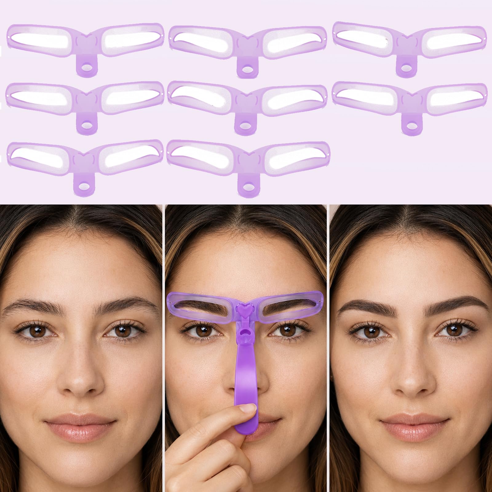 Eight brow shapes including European American Standard Tall Celebrity Mixed Queen Sword