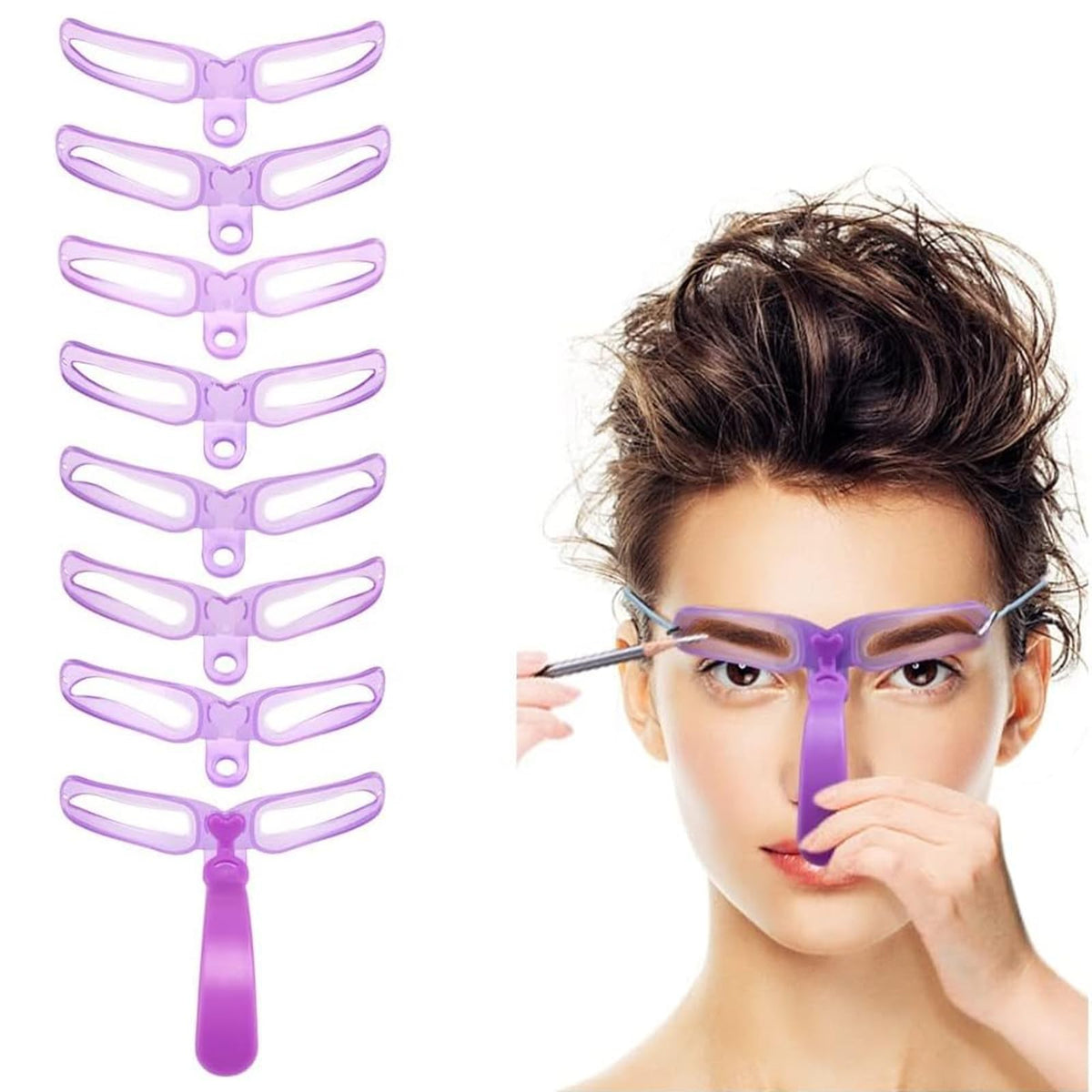 Amariver eyebrow stencils set with reusable templates