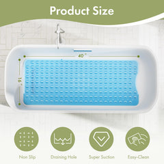 Bath mat easy to clean and machine washable PVC