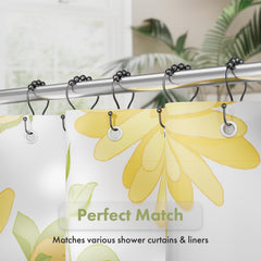 Rust-proof AmazerBath shower curtain hooks glide on rod
