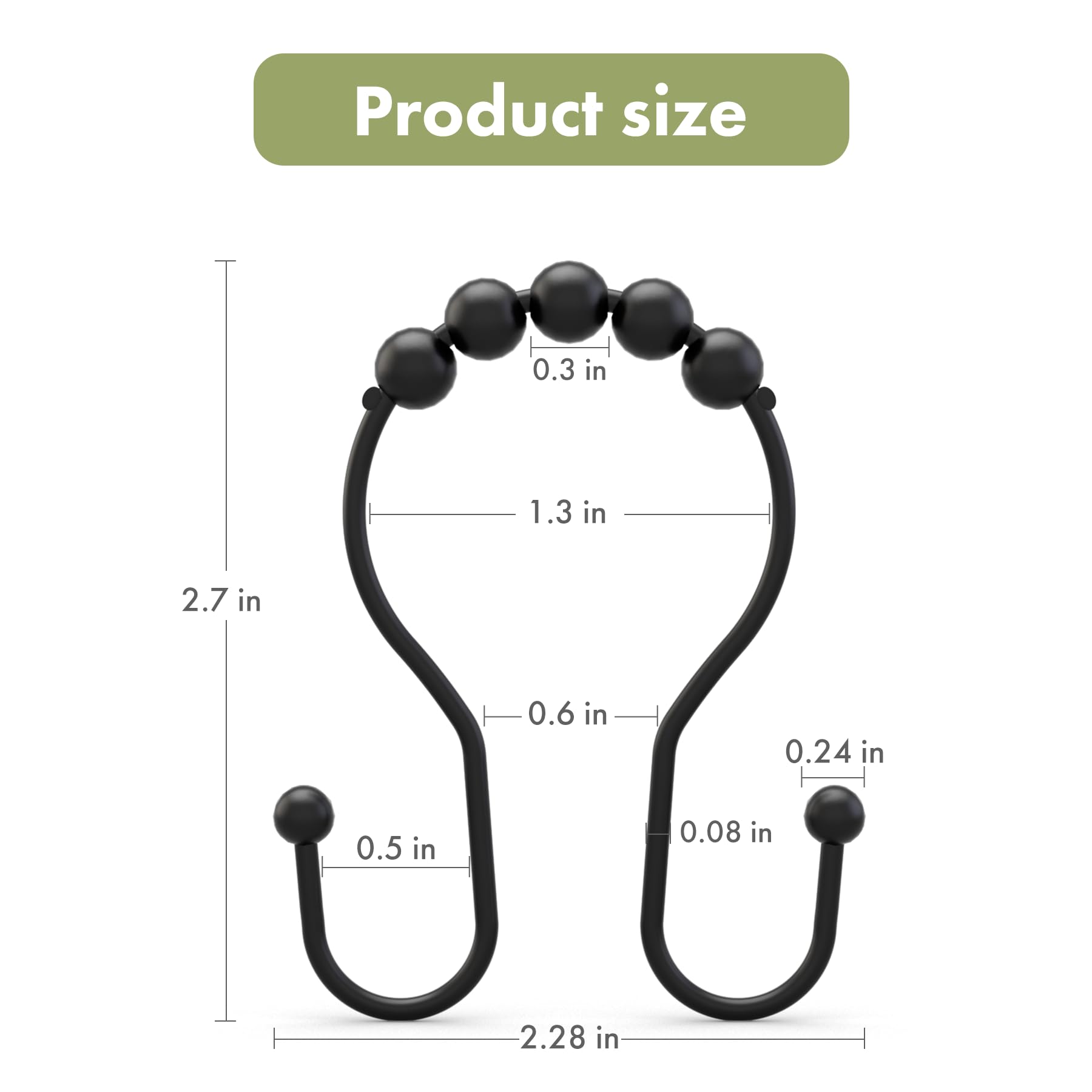 Bathroom shower rings versatile use with AmazerBath