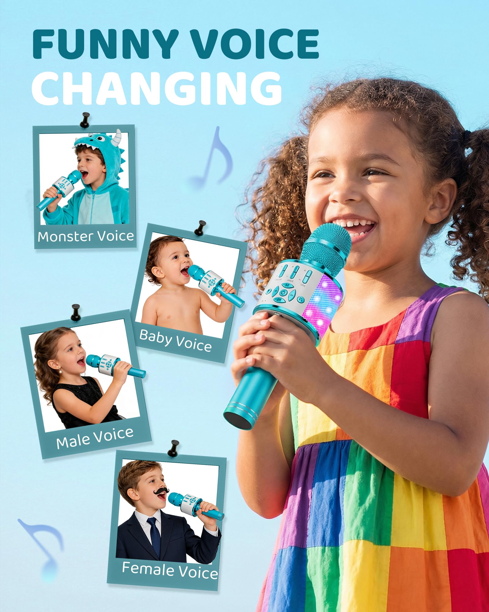 Voice changer and echo reverberation features in mic
