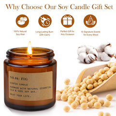 Amber jar candles in amber glass for warm glow