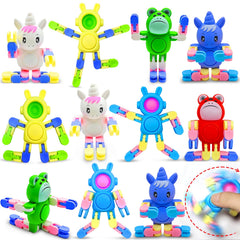AMENON 12 pack fidget spinners animal designs bunny frog unicorn