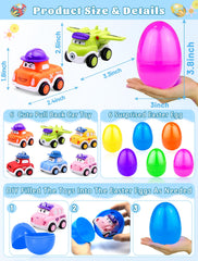 Pull back car plane toy included with Easter eggs