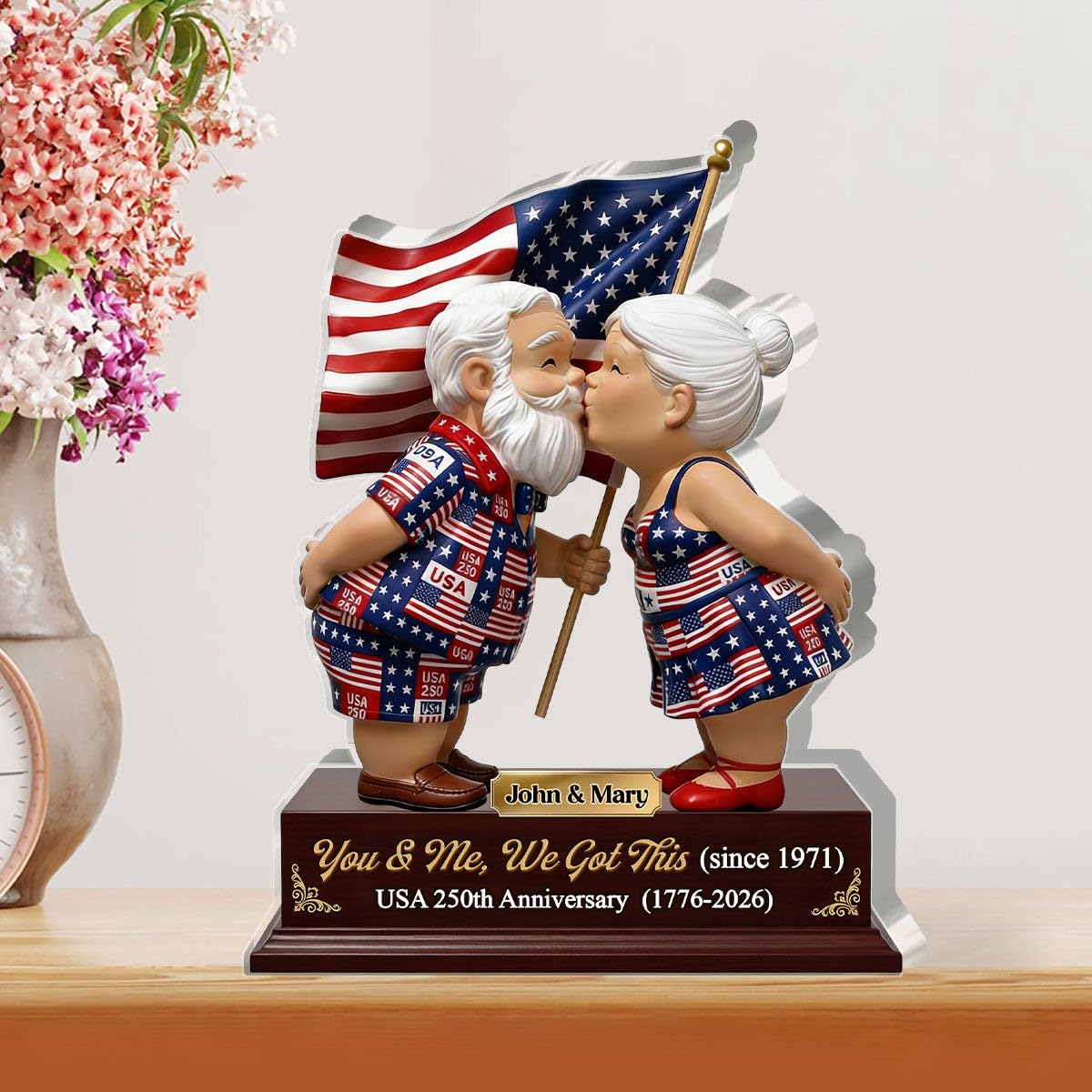 America 250th anniversary design plaque for home decor