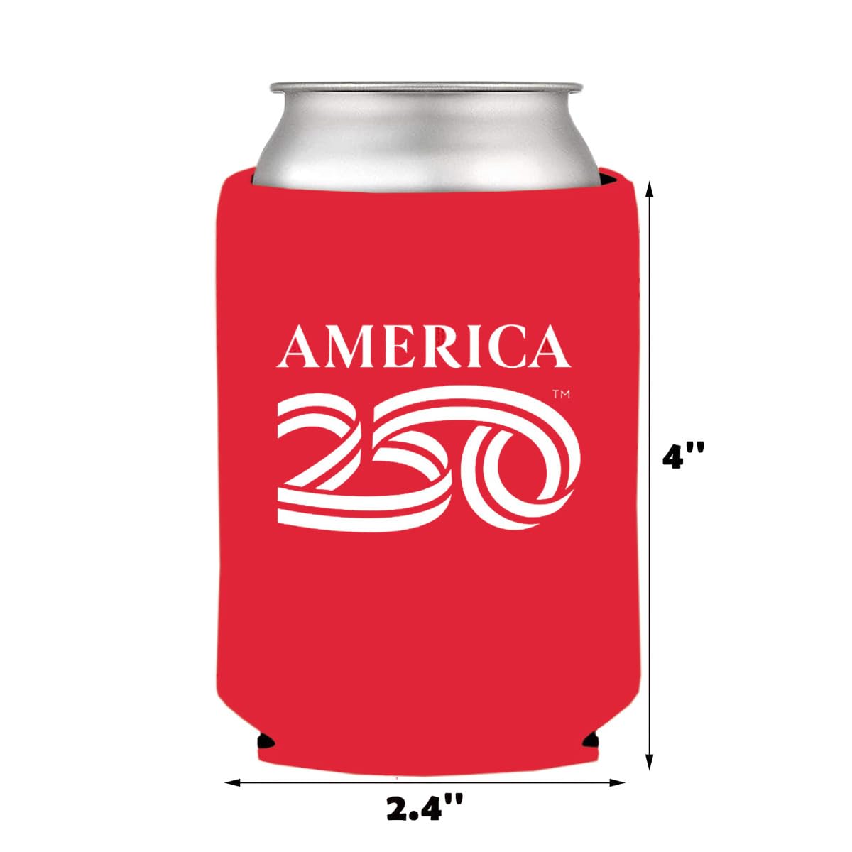Patriotic America250 design on beverage coolers close up