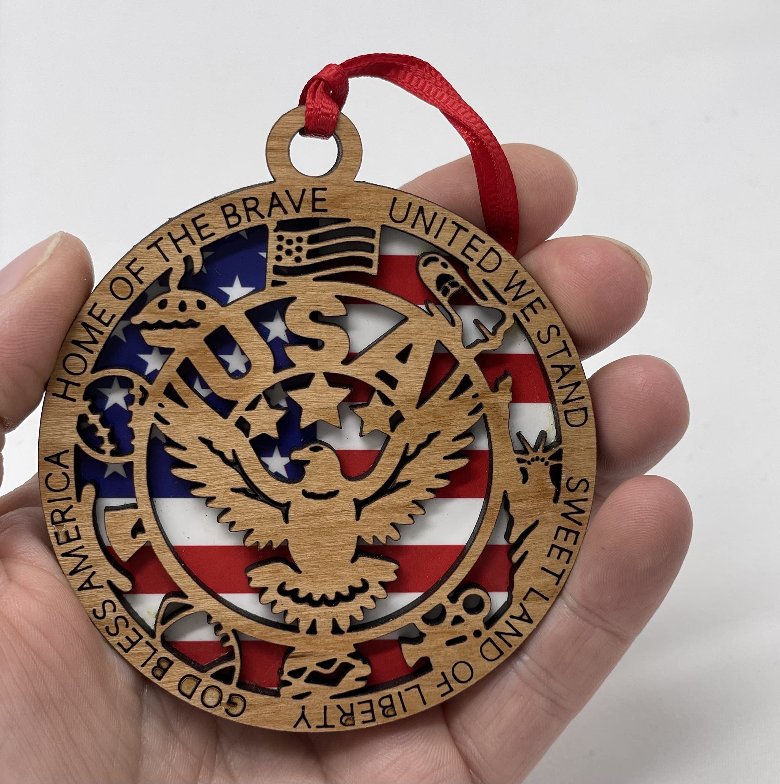 american flag christmas ornament decorative piece