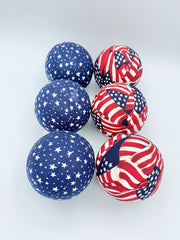 Blue stars pattern fabric ball decor item