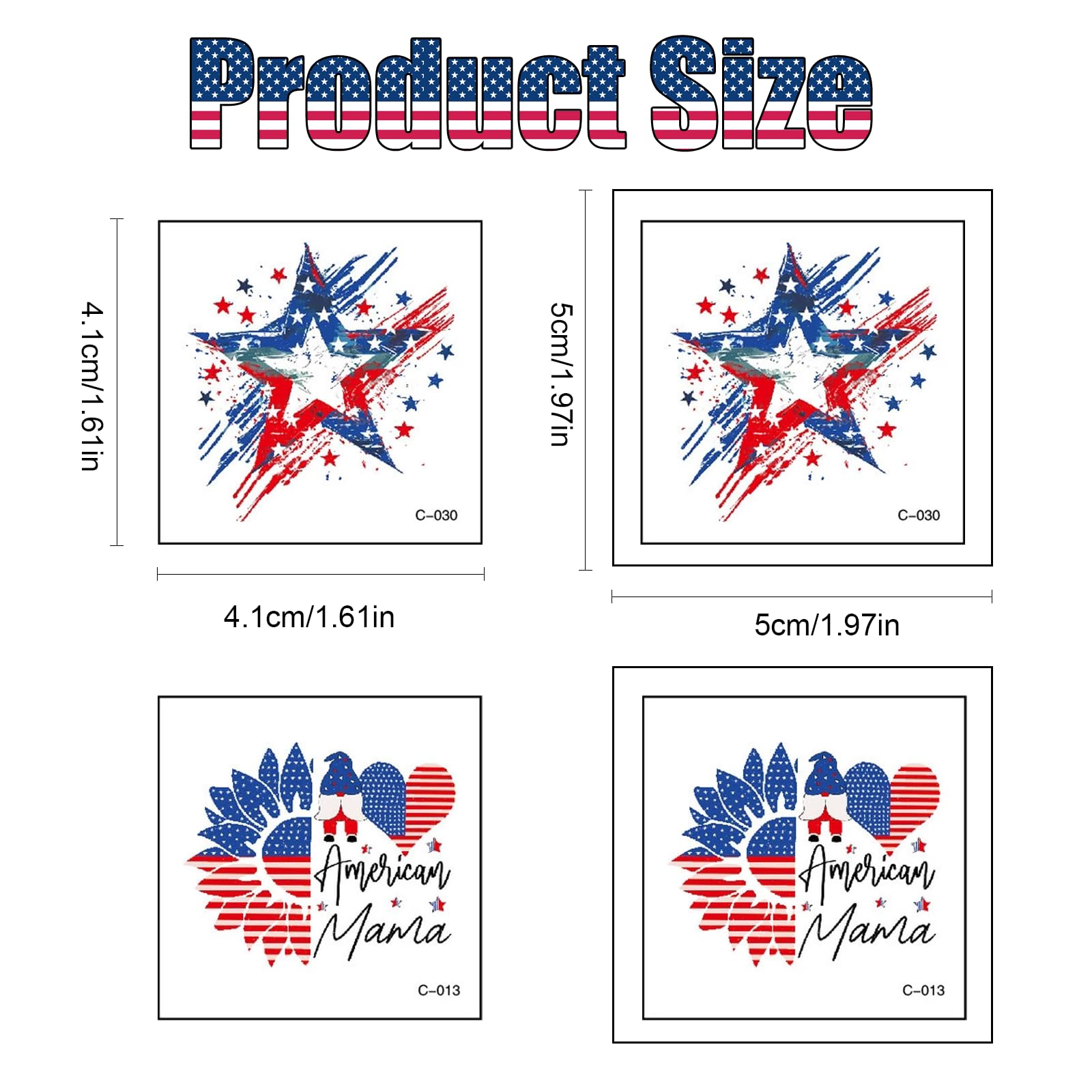 American flag red white and blue tattoo designs for kids