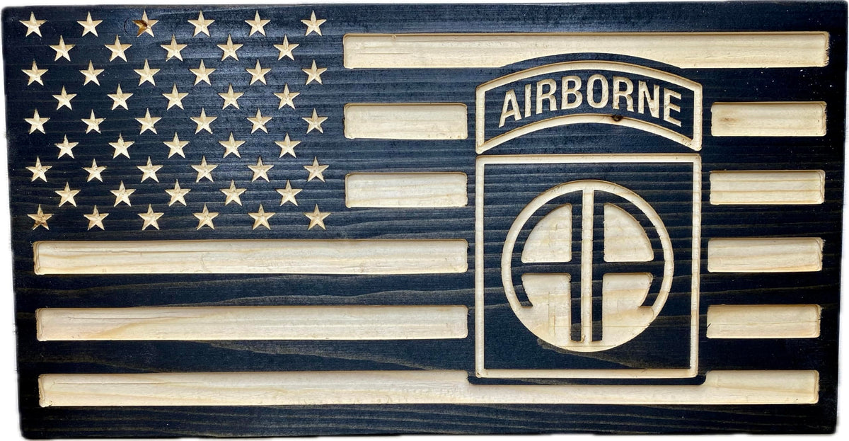 American Flag Wall Art carved from pine wood