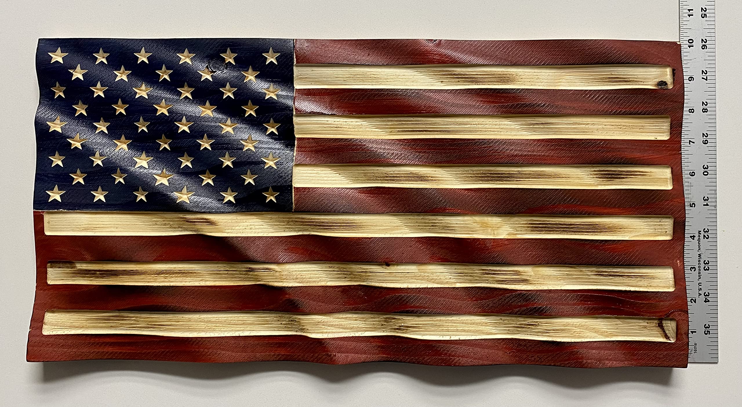 3-D wavy flag decorative sign by RBM Customs