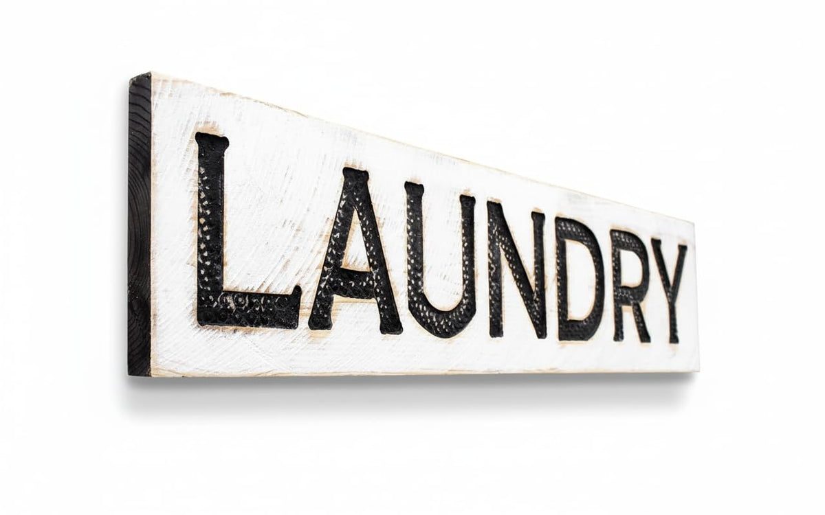 Americana Signs LAUNDRY sign carved from solid lumber 40x8