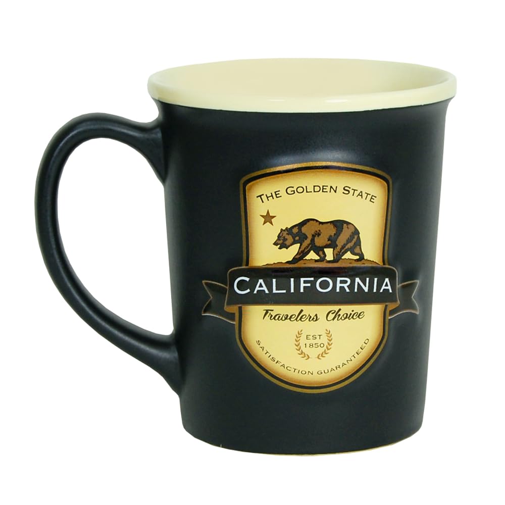 Americaware California 18oz emblem mug with raised lettering