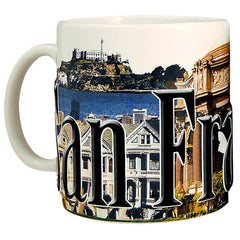 Americaware San Francisco 18oz Color Relief coffee mug side view