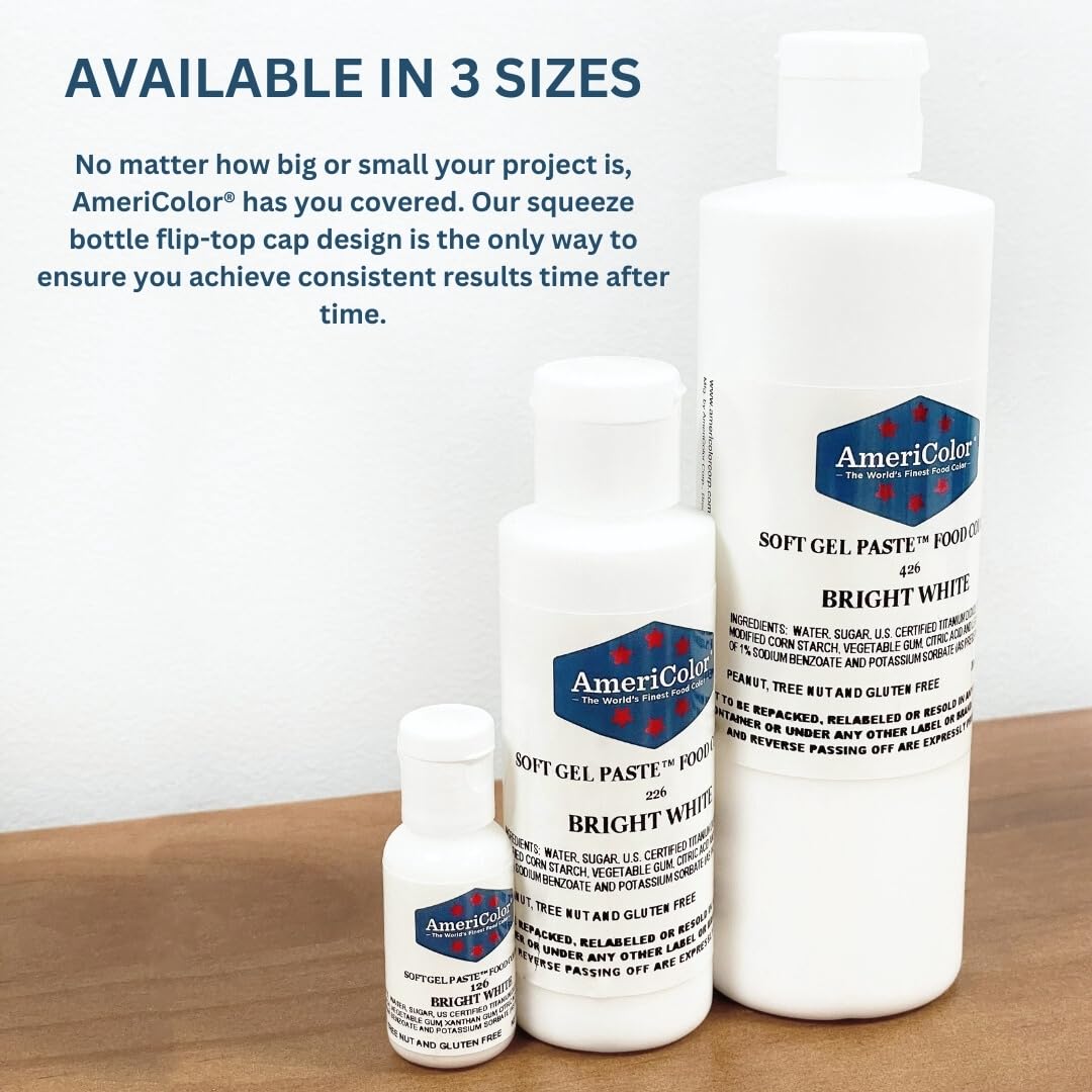 Soft Gel Paste disperses color for delicate icings AmeriColor