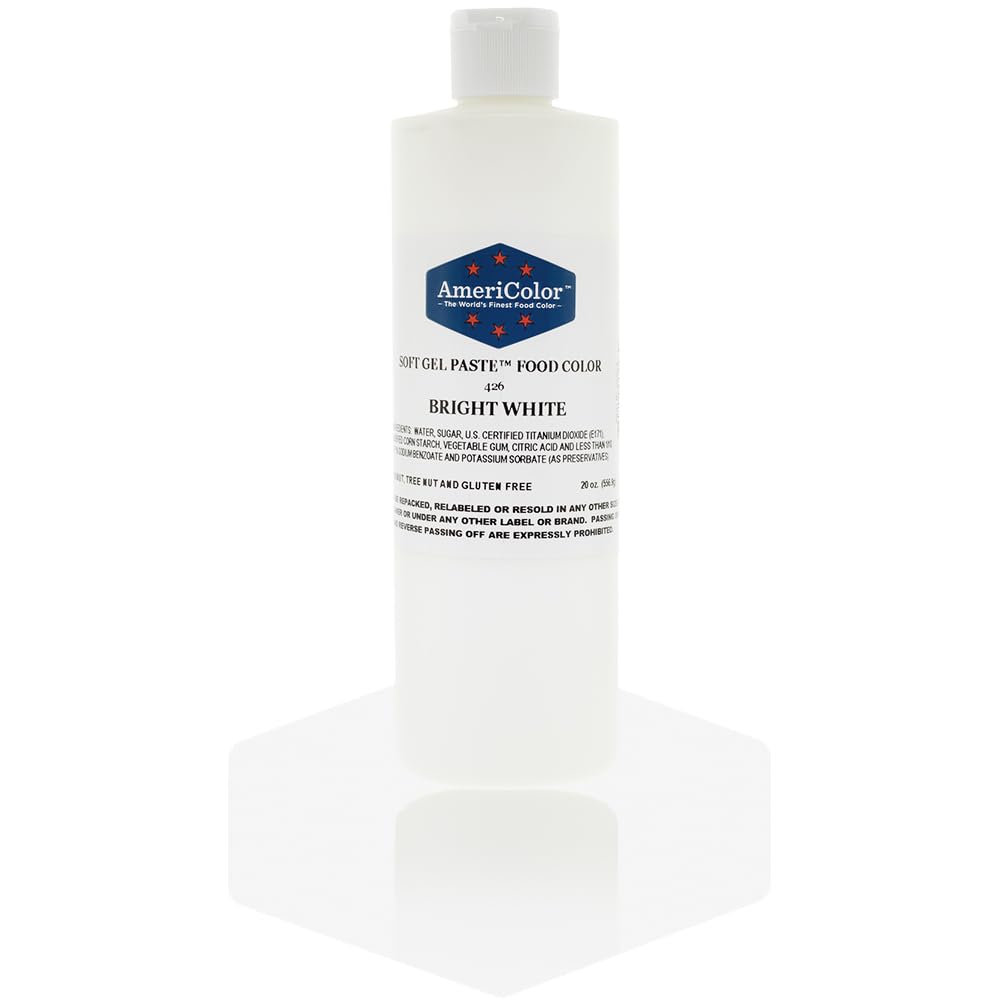 AmeriColor Bright White Soft Gel Paste 20 oz bottle