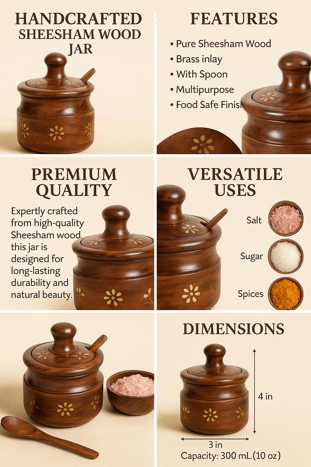 AMERIZONE spice jar suitable for sugar tea coffee and spices