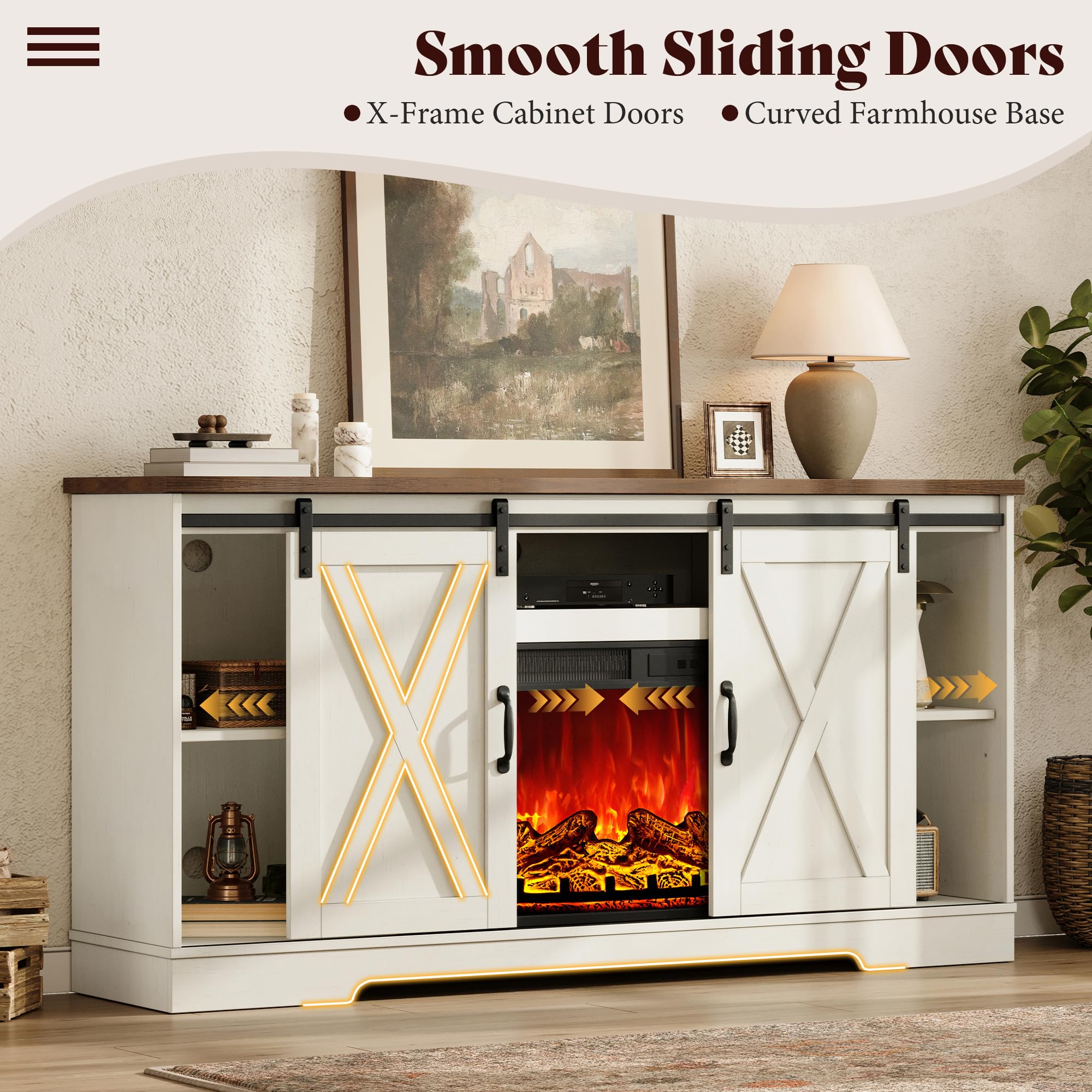 Amerlife built-in magnet door hold during fireplace operation