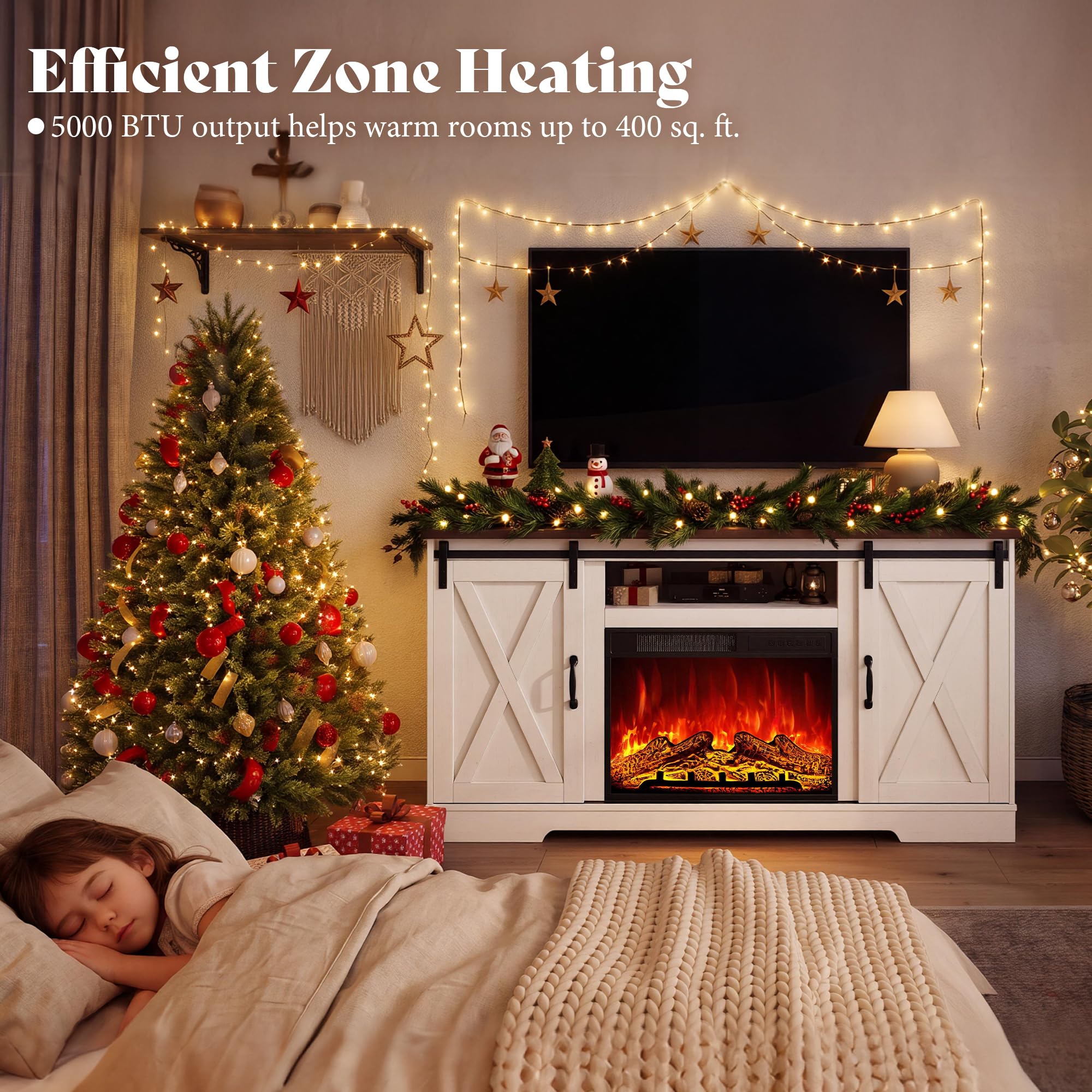 Amerlife 23-inch plug-in electric fireplace included