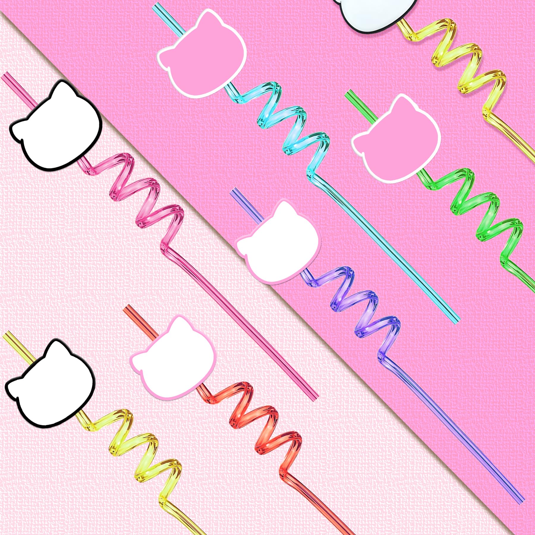 AMFZON 24 Kitty party straw purple color design