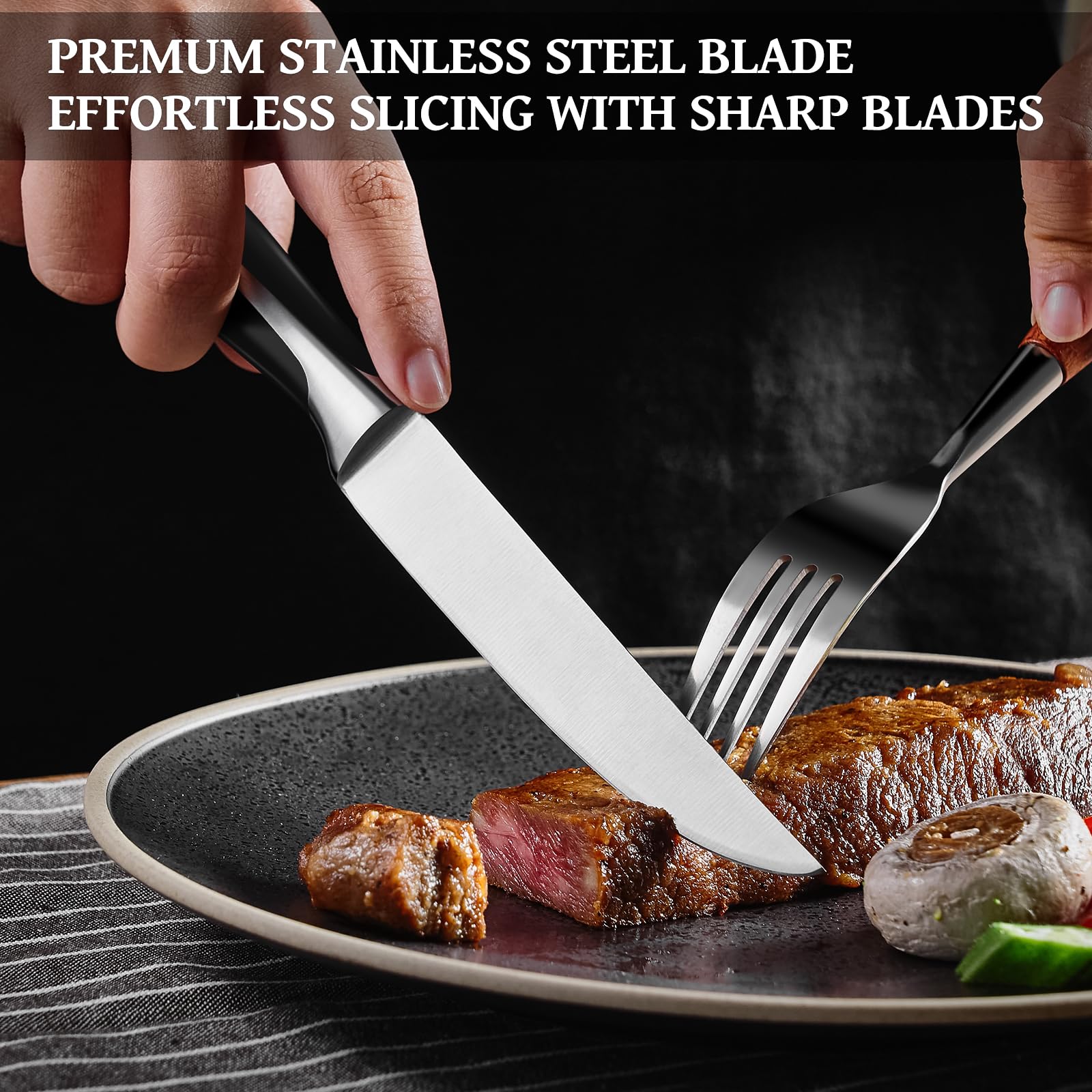 Non serrated blade for AmHoo 5 inch steak knives
