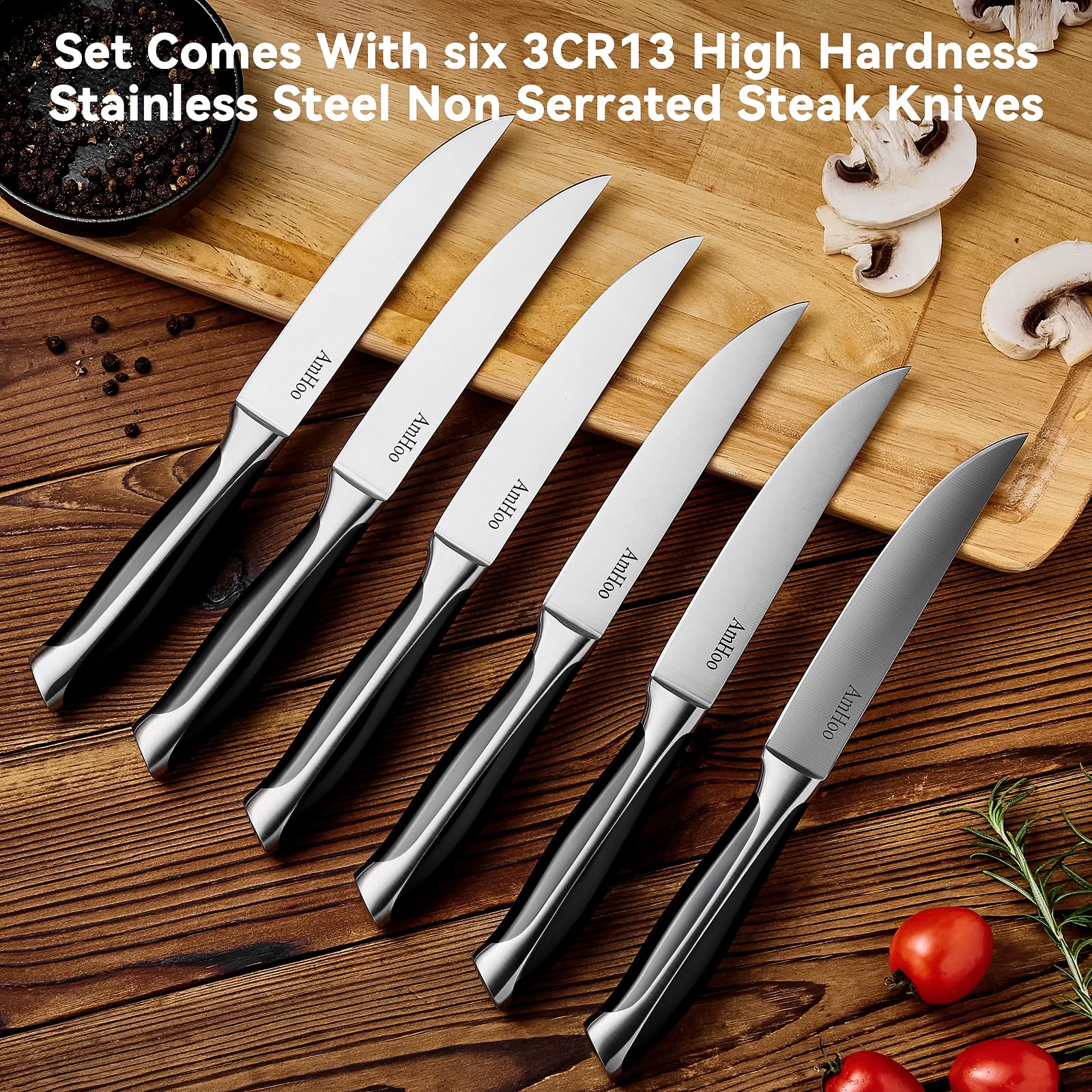 AmHoo high carbon stainless steel blades 5 inch
