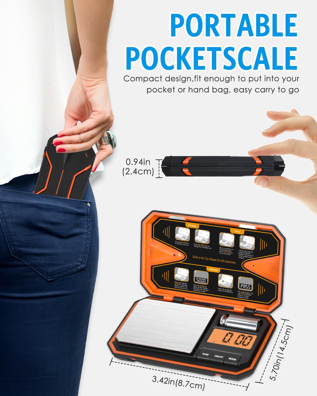 Protective flip cover for weighing surface