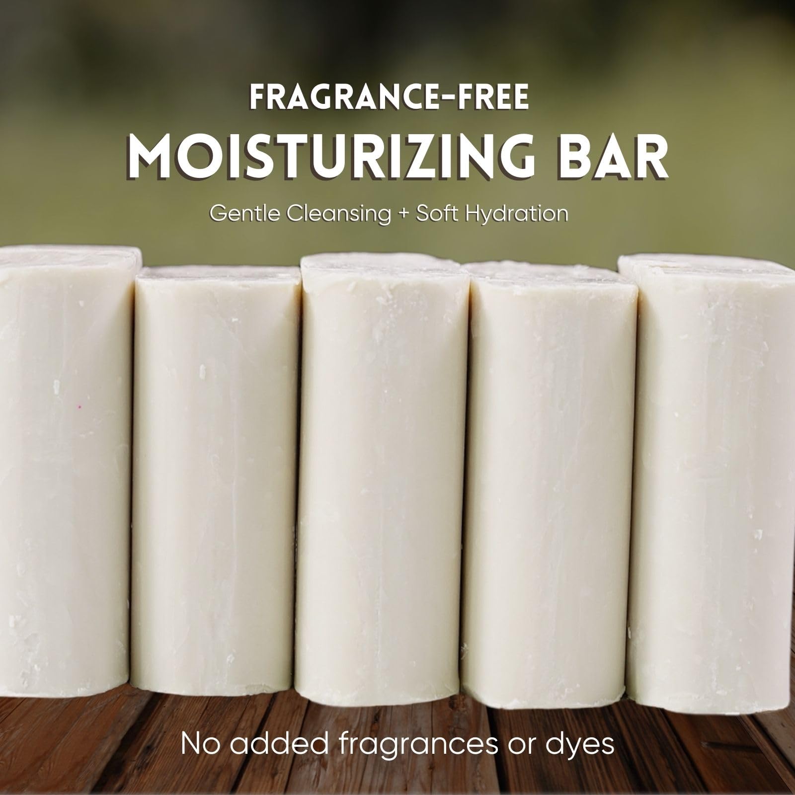 Amish Farms fragrance free bentonite clay bar soap 5 bars pack