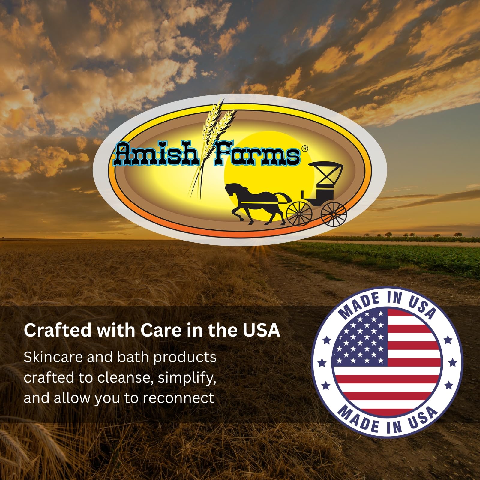 Amish Farms fragrance free soap made in USA