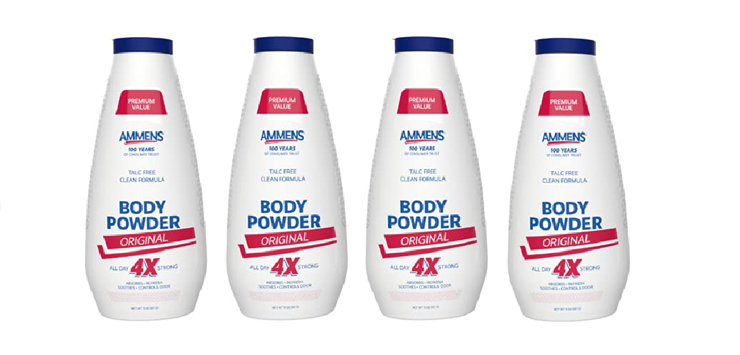 Ammens Body Powder Original talc-free packaging