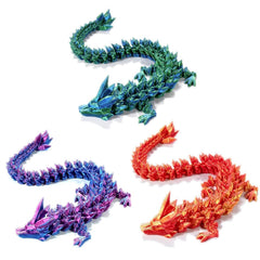 AMOMELA crystal dragon 12 inch 3 piece set purple