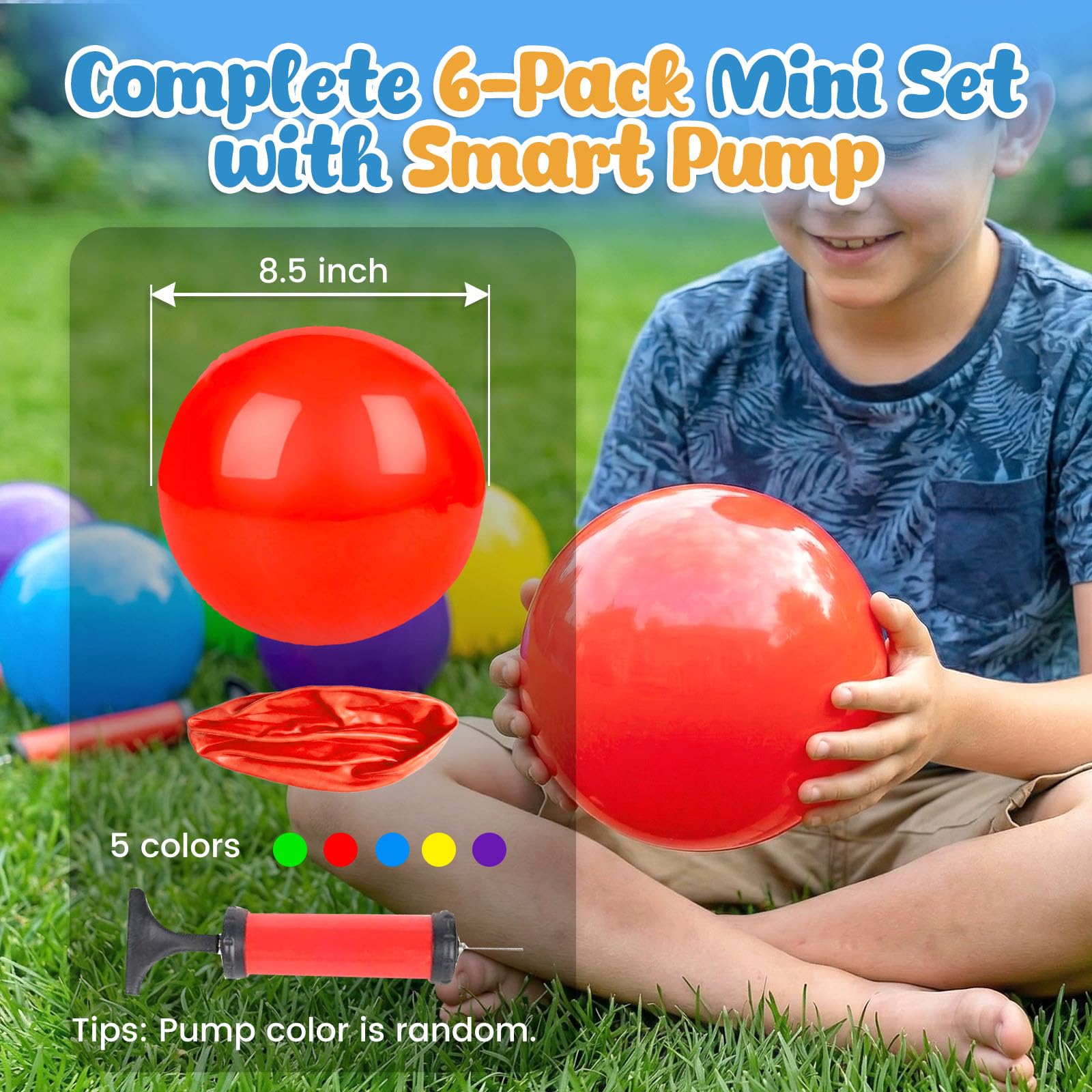 8.5 inch playground balls AMOR PRESENT colors close up