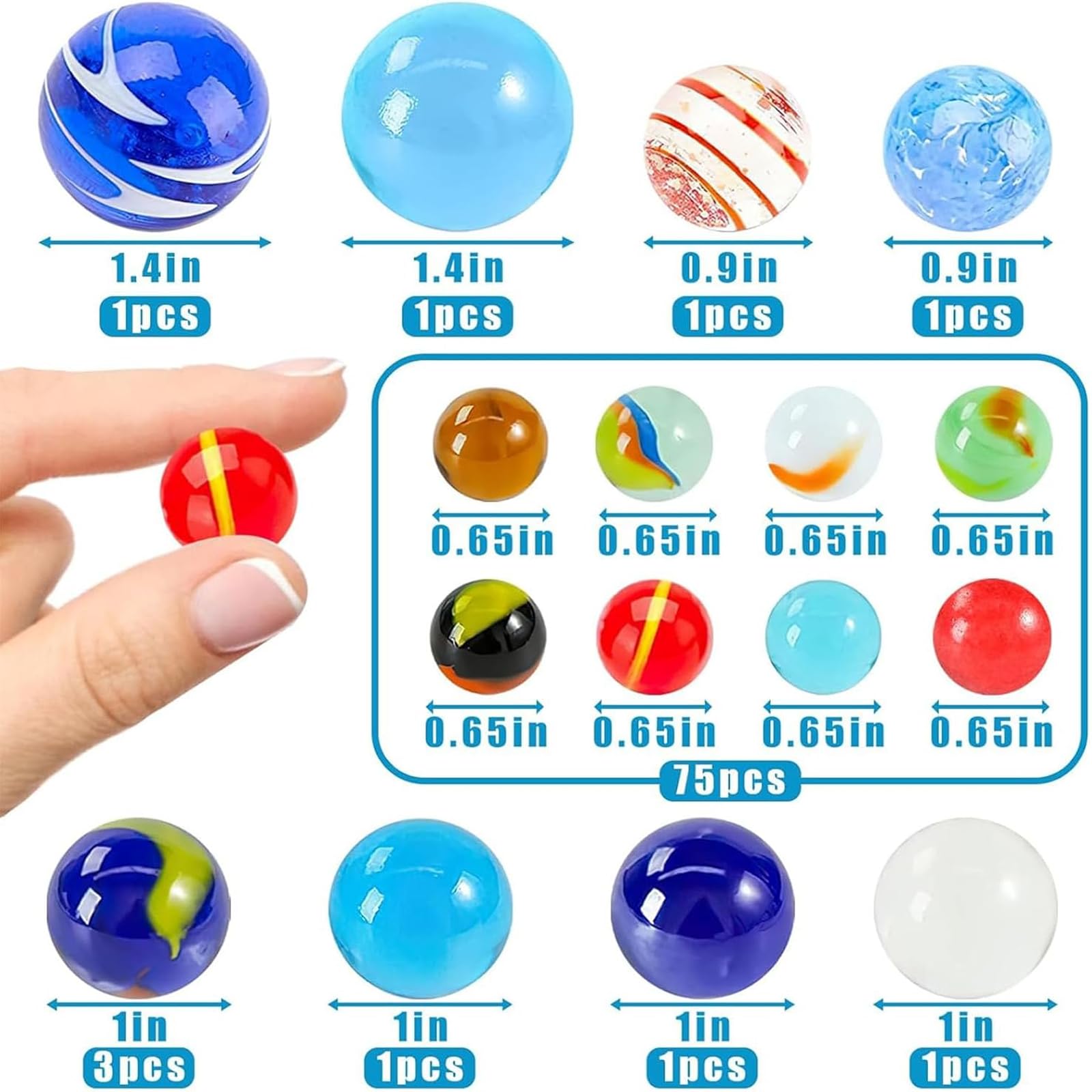 Space marbles for vase fillers and aquarium decor