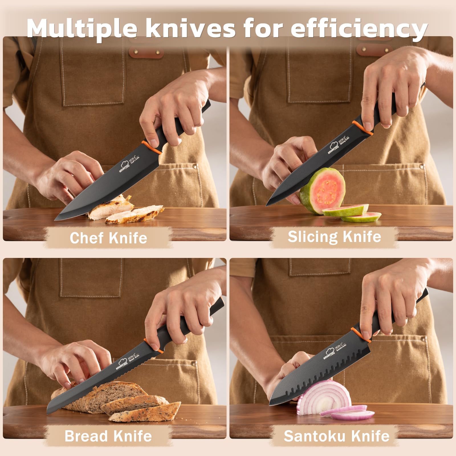 Amorston 8-inch serrated bread knife from the set