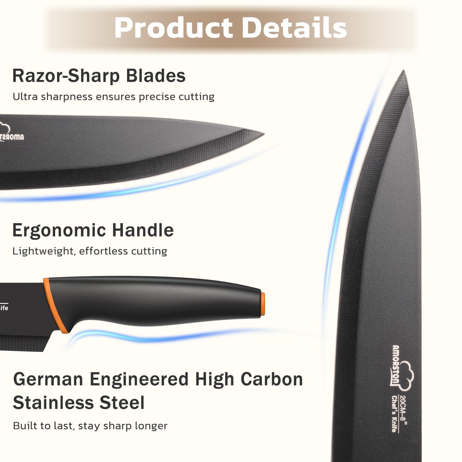 Amorston 8-inch slicing knife from the set