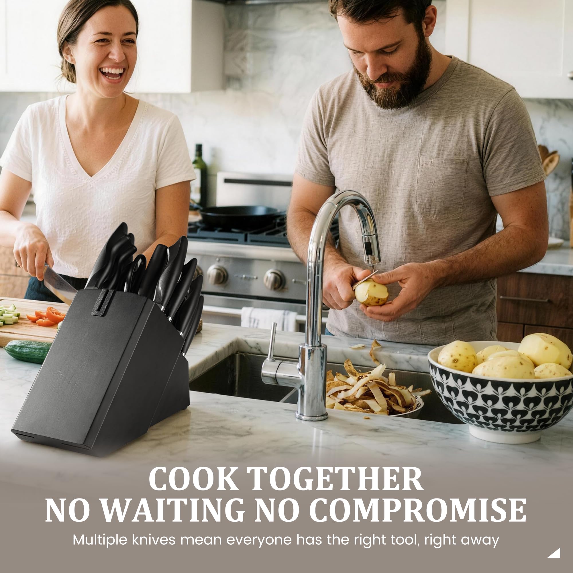 Chef knife included in Amorston 22 piece set