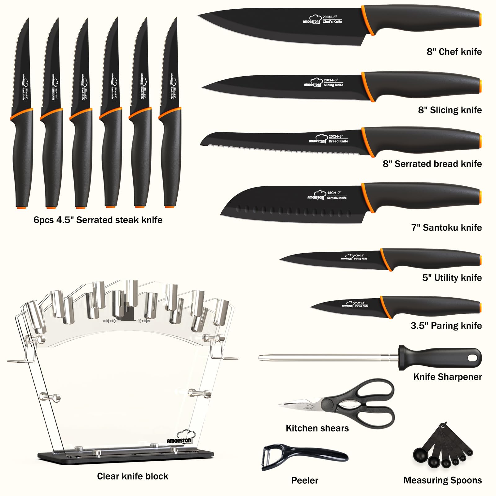Amorston 8-inch chef knife from the set