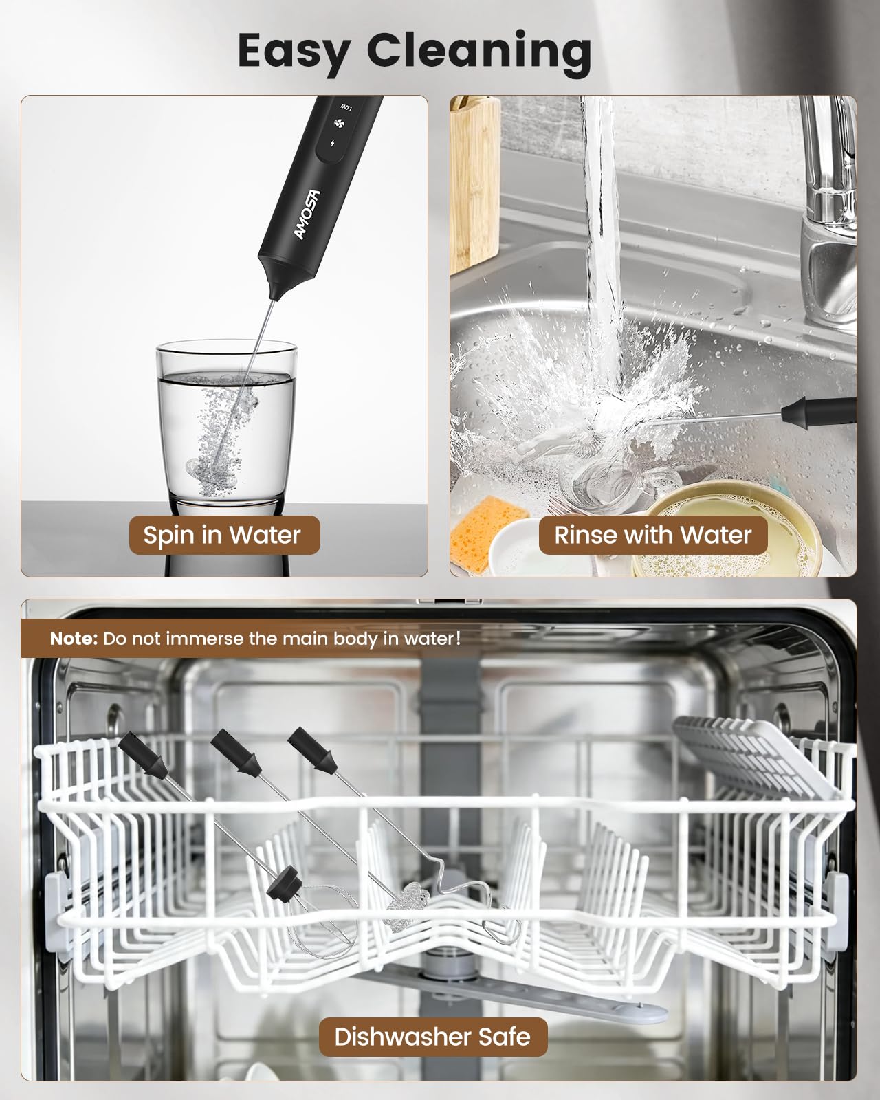 Three speed controls on AMOSA frother image