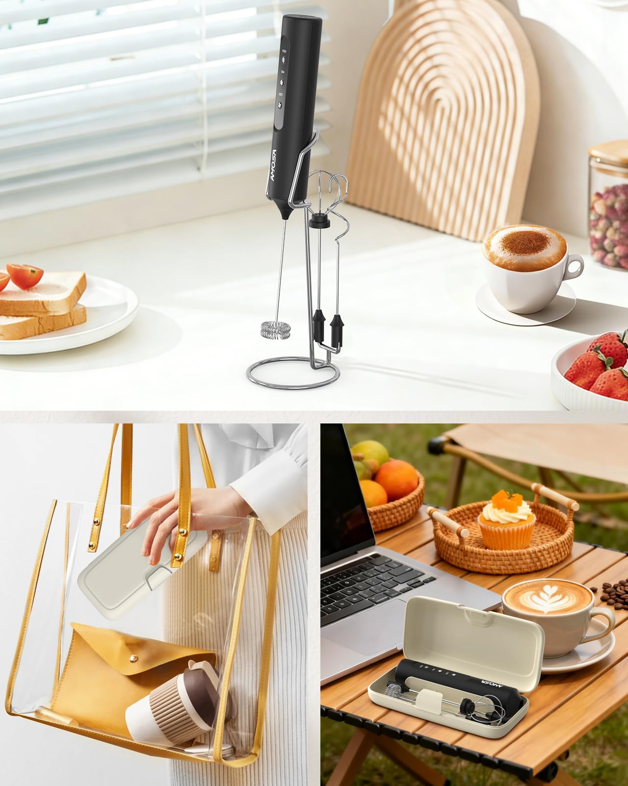Three whisk attachments with frother image