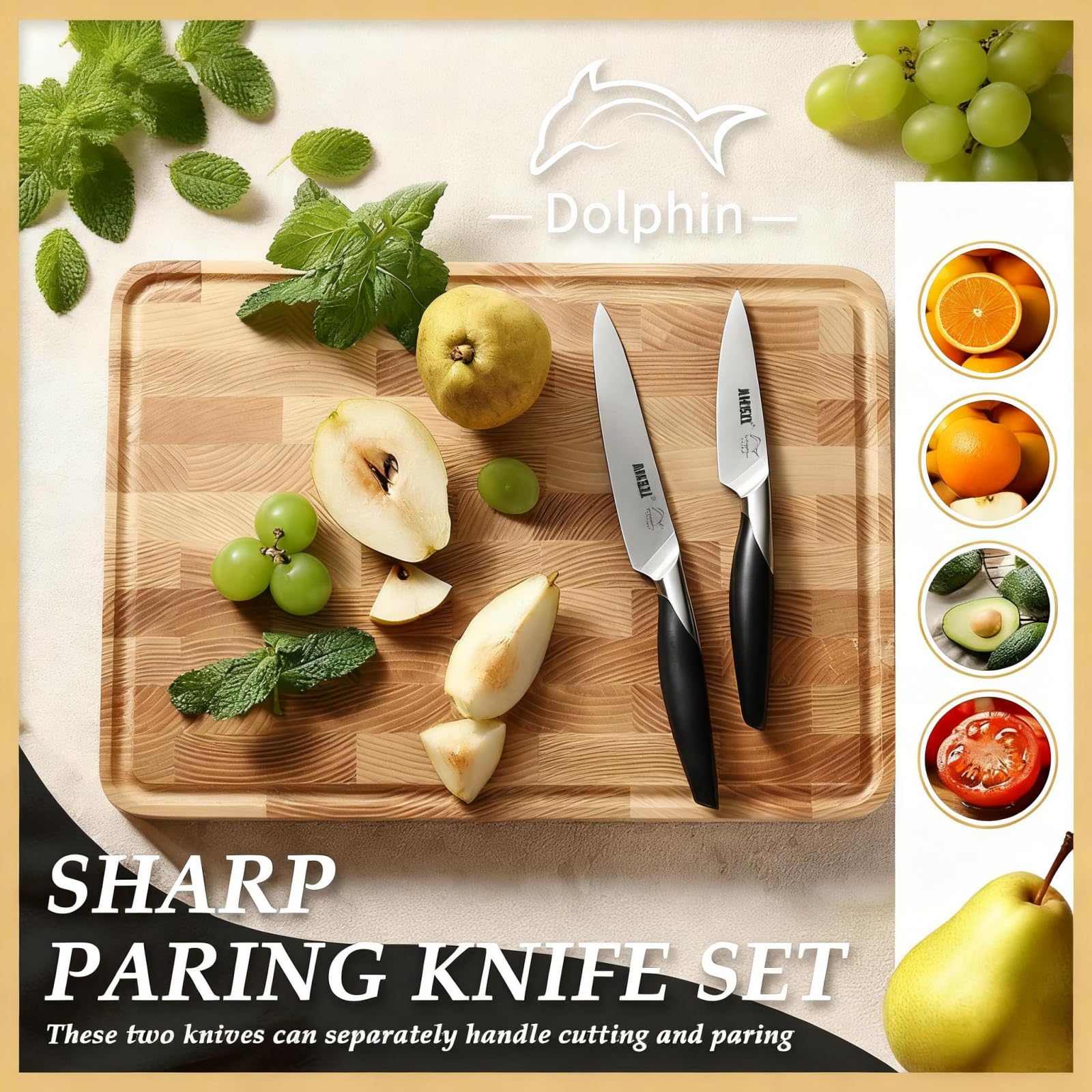 Dishwasher safe AMSZL paring knife set image