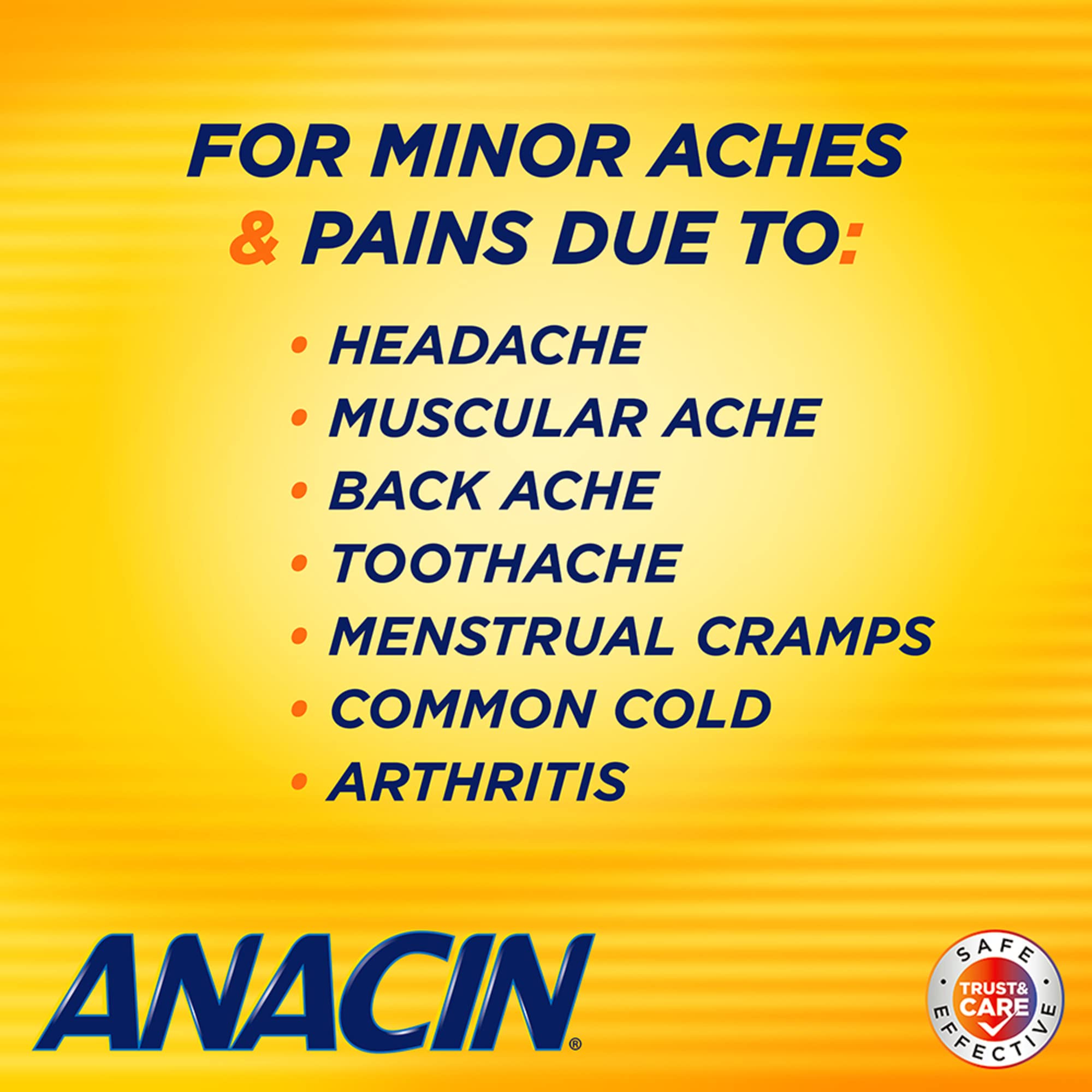 300 count bottle of Anacin pain relief tablets