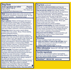 Anacin aspirin caffeine coated tablets close up
