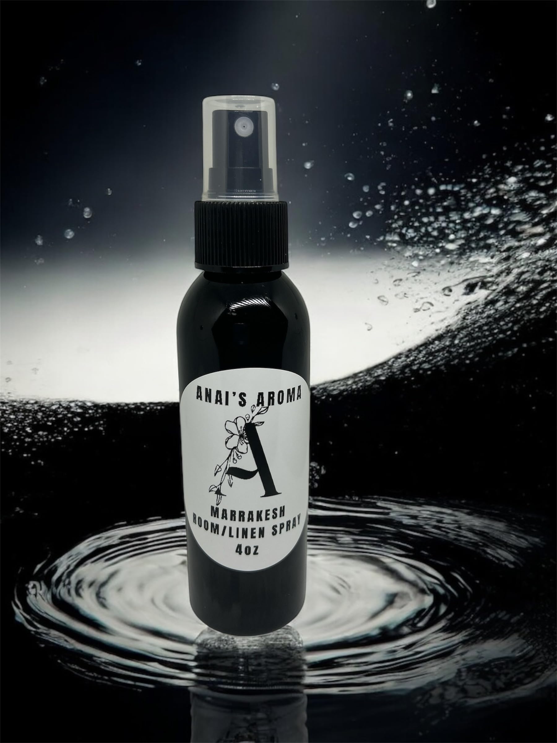 Anai's Aroma Marrakesh spray portable black bottle