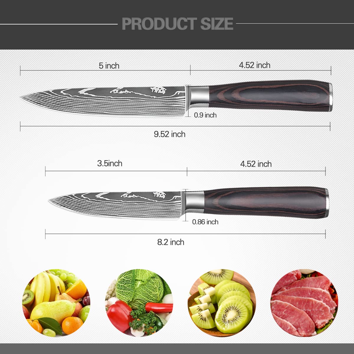 2-piece ANBFF knife set for kitchen prep