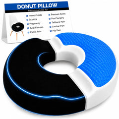 AnboCare Donut Gel Sitting Pillow memory foam with cooling gel layer