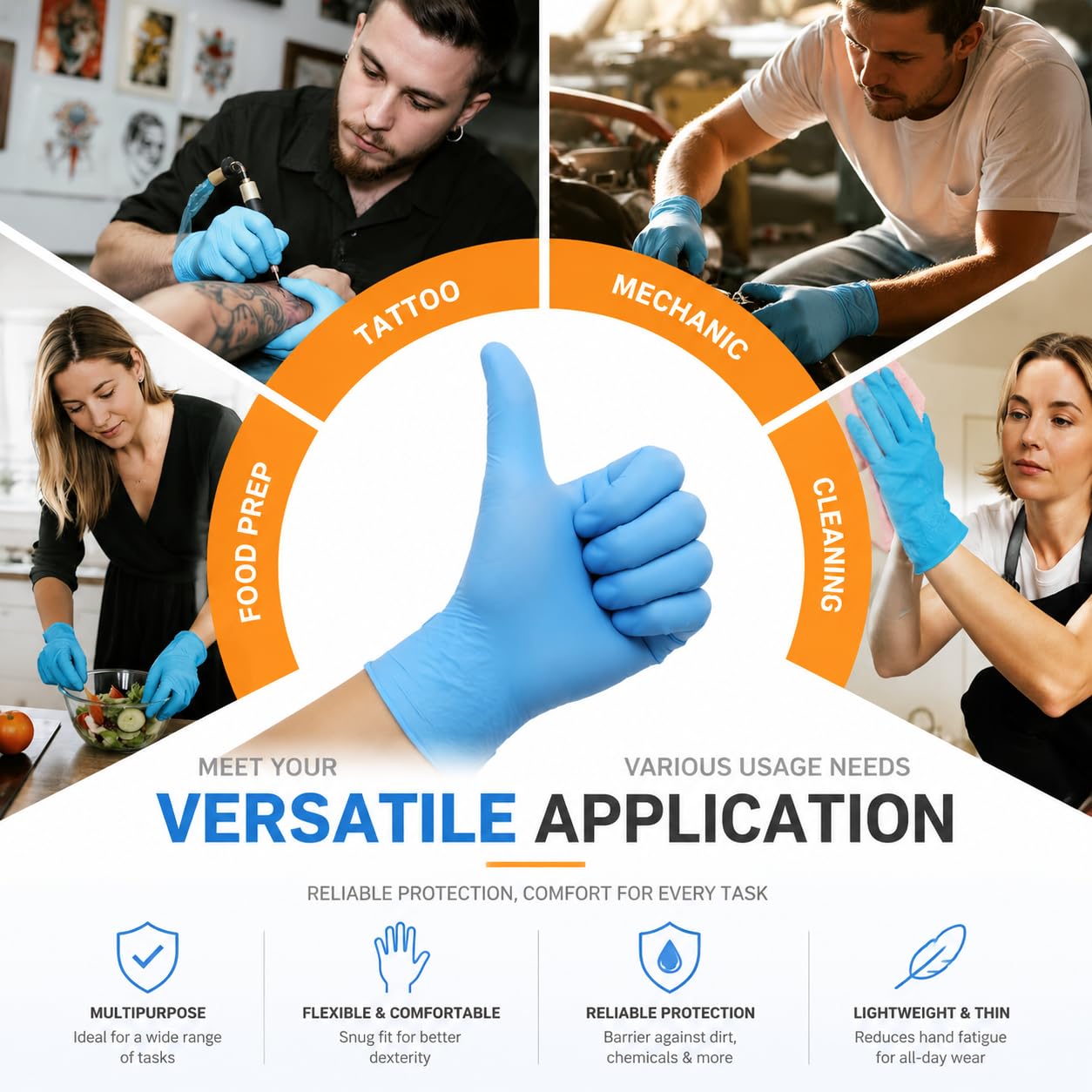 ANBOSON nitrile gloves for multi purpose use